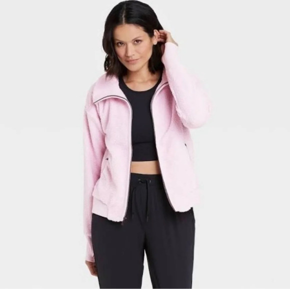 All in Motion womens sherpa full zip jacket. Size large - Picture 1 of 10